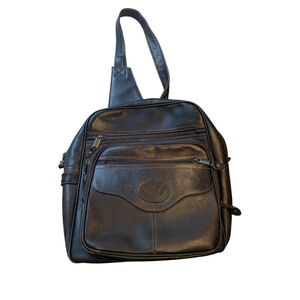 Dilana Santa Fe Leather Sling Pack, Dark Brown